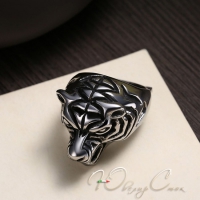 Большое мужское кольцо "Отважный тигр"