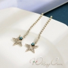 Длинные серьги с кристаллами Swarovski "Полярные звезды"