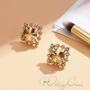 Пуссеты с кристаллами Swarovski "Шанхай"