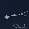 Колье покрытое белым золотом "Polarized Star"
