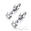 Серьги из медицинской нержавеющей стали "White screw"