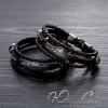 Многослойный мужской браслет из кожи "Под крылом"