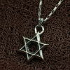 Мужское колье из нержавеющей стали "Объемная Звезда Давида"