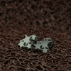 Детские серьги из нержавеющей медицинской стали "Triple White Stars"