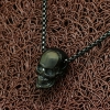 Колье из нержавеющей медицинской стали "Black skull"