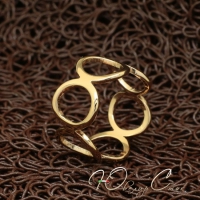 Позолоченное кольцо из медицинской стали "Севилья" (16.5 17.3 размеры в наличии)